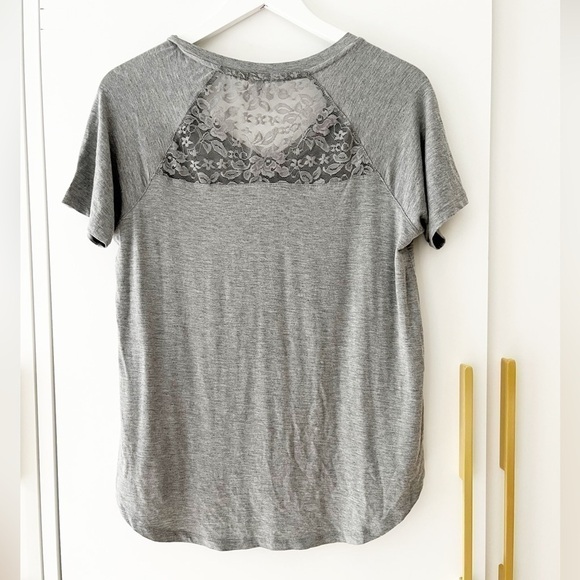 PJ Salvage Grey Top with Lace - Picture 8 of 10